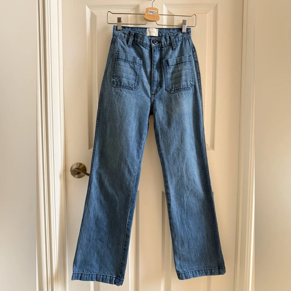Doen Blue Flare & Wide Leg Jeans - Picture 2 of 10